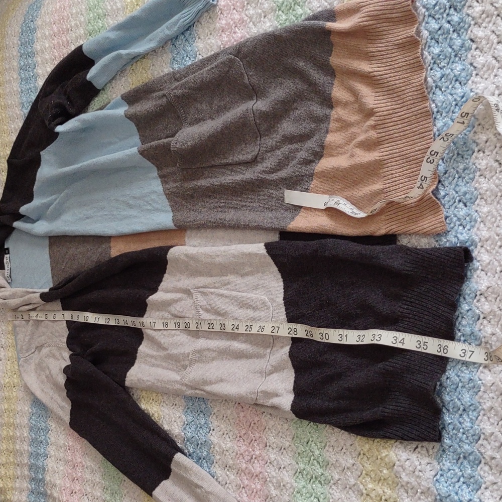 Zaket & Plover Xs Colorblock Open Front Cotton Ca… - image 4